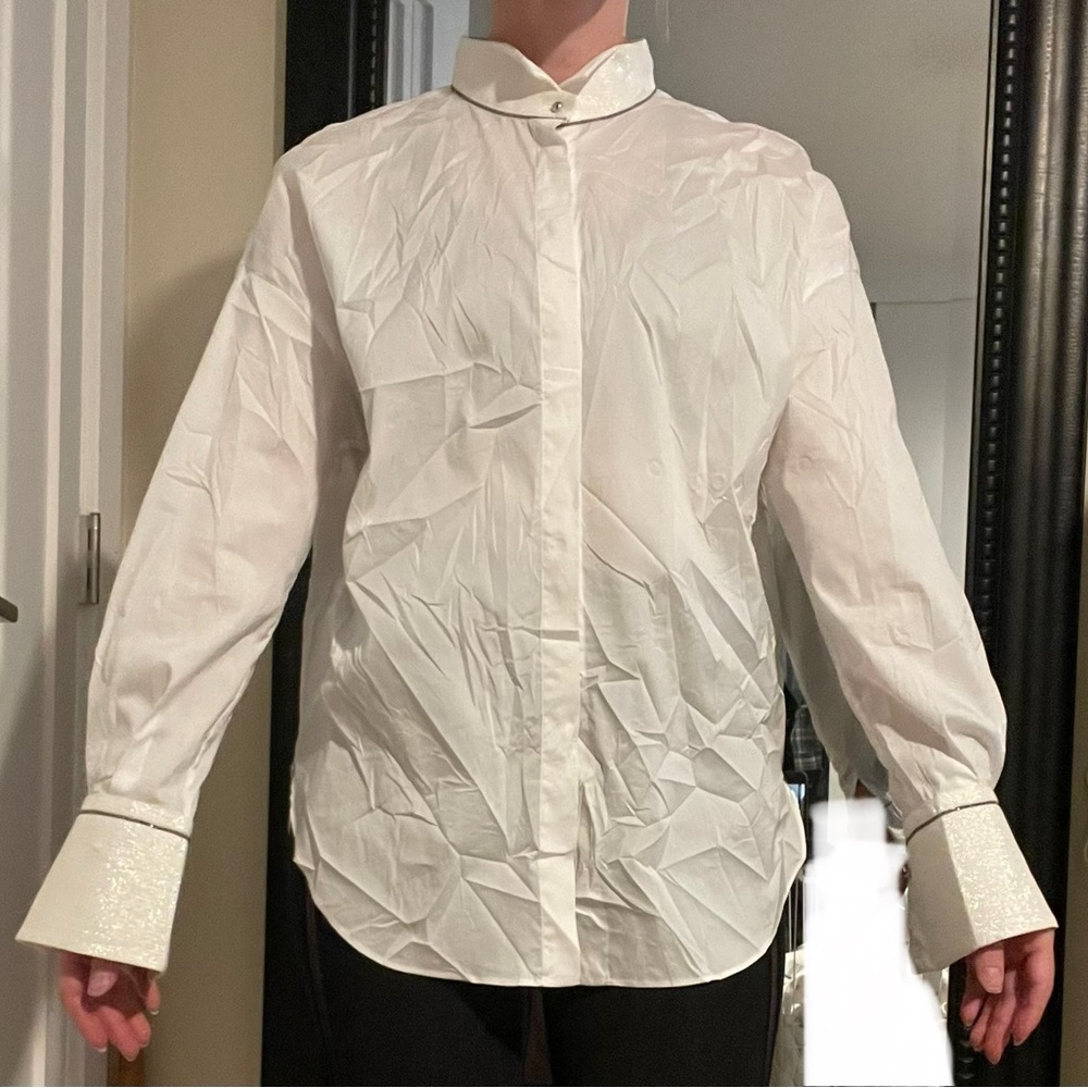 Brunello Cucinelli White Dress Shirt - Picture 6 of 10